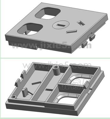 五孔电源插座盖模具设计+UG三维模型CAD图纸+说明书